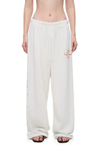 TWIN ZODIAC WAFFLE PANTS (WHITE)