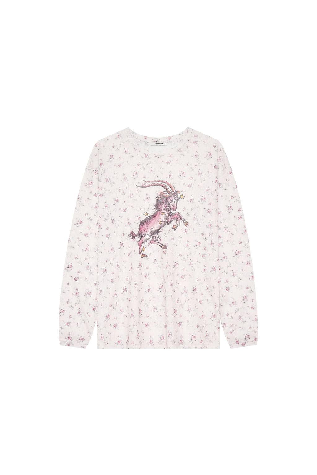 FLORAL POINTELLE LONG SLEEVE T-SHIRT (IVORY)