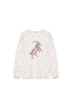 FLORAL POINTELLE LONG SLEEVE T-SHIRT (IVORY)