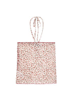 FLORAL HALTER TANK TOP (IVORY)