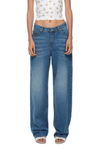 LOW RISE LOOSE-FIT JEANS (BLUE)