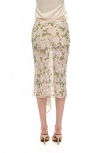 ROSE FLAIR MIDI SKIRT (WHITE)