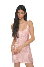 OPEN BACK MINI SLIP DRESS (LIGHT PINK)