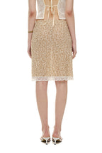 LACE POINT SPARKLE MIDI SKIRT (BEIGE)