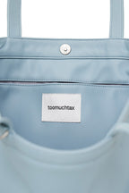 FAUX LEATHER 02 TOTE BAG (LIGHT BLUE)
