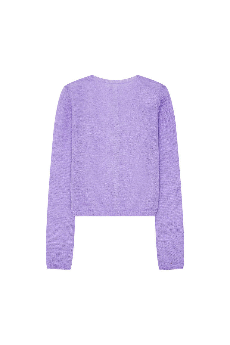 MOHAIR SLIM-FIT CARDIGAN (LAVENDER)
