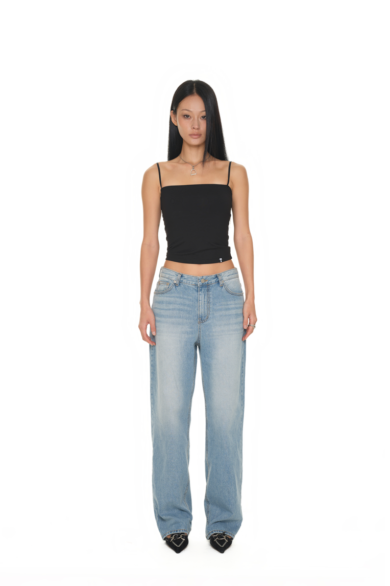 LOW RISE LOOSE-FIT JEANS (LIGHT BLUE)