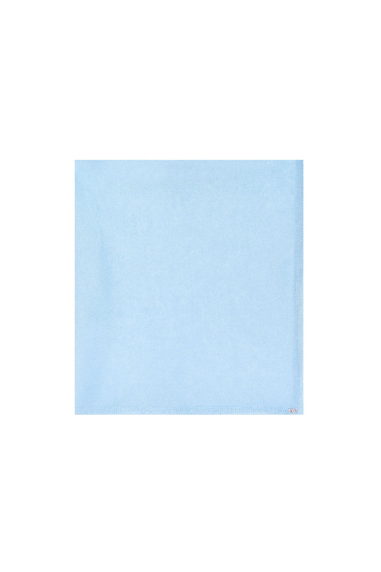 SHEER LINEN KNIT SHAWL (LIGHT BLUE)