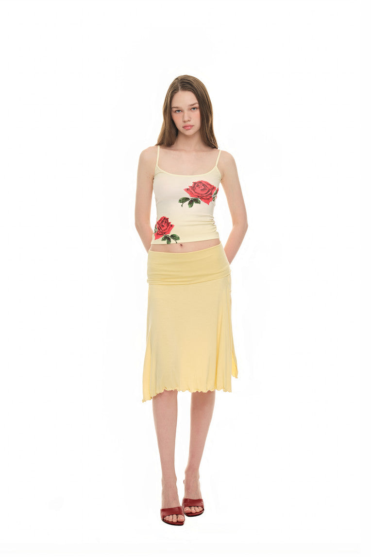 ROSE SLEEVELESS TOP (YELLOW)