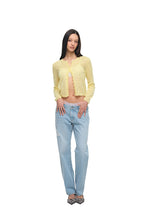 MOHAIR SLIM-FIT CARDIGAN (LEMON)