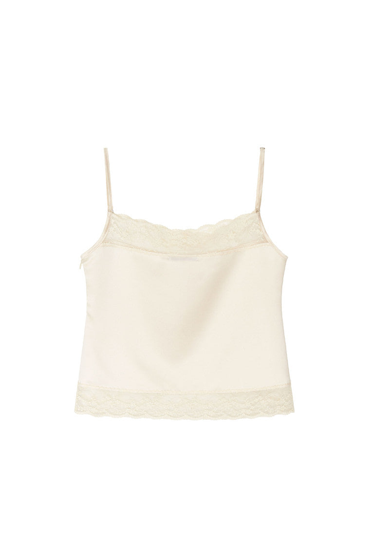 LACE TRIM SLIP CAMISOLE (IVORY)
