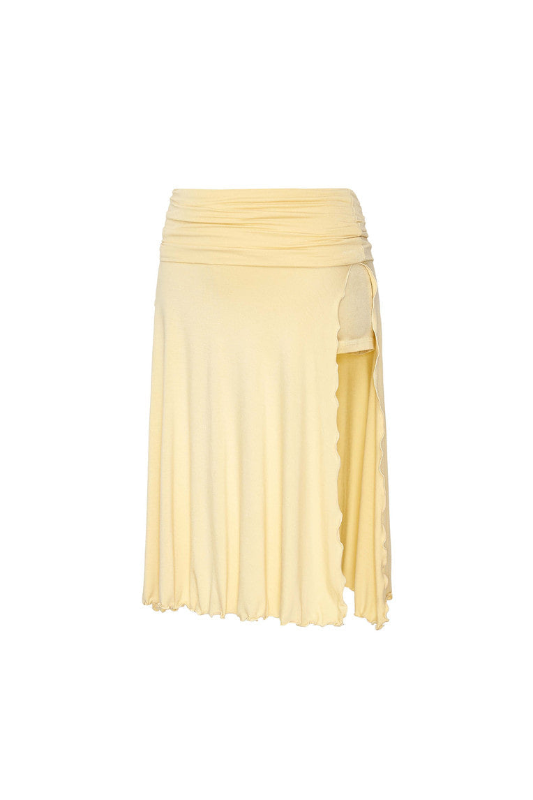 SLIT MIDI SKIRT PANTS (BUTTER)