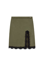 LACE MIDI SKIRT (KHAKI)