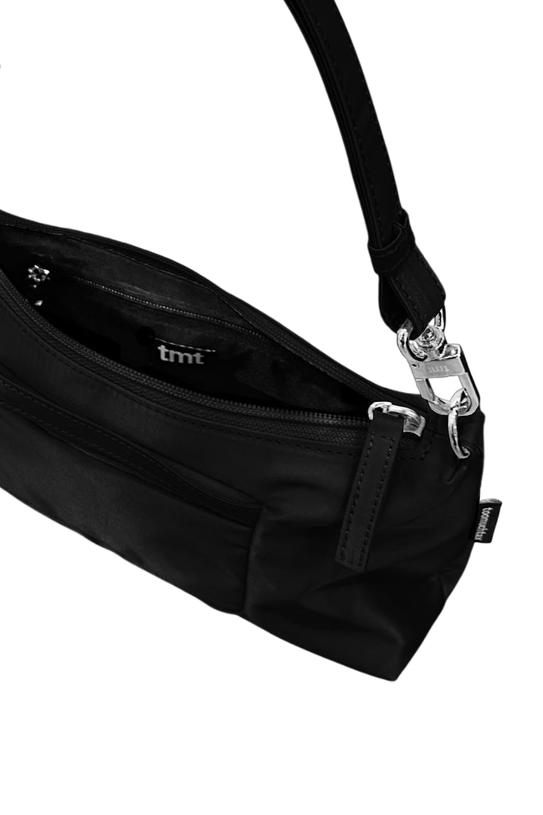 SATIN MINI HOBO BAG (BLACK)