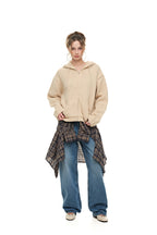 HEAVY KNIT ZIP-UP HOODIE (BEIGE)