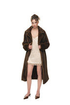 FAUX FUR LONG COAT (BROWN) - 5