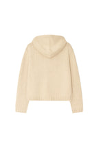 HEAVY KNIT ZIP-UP HOODIE (BEIGE)