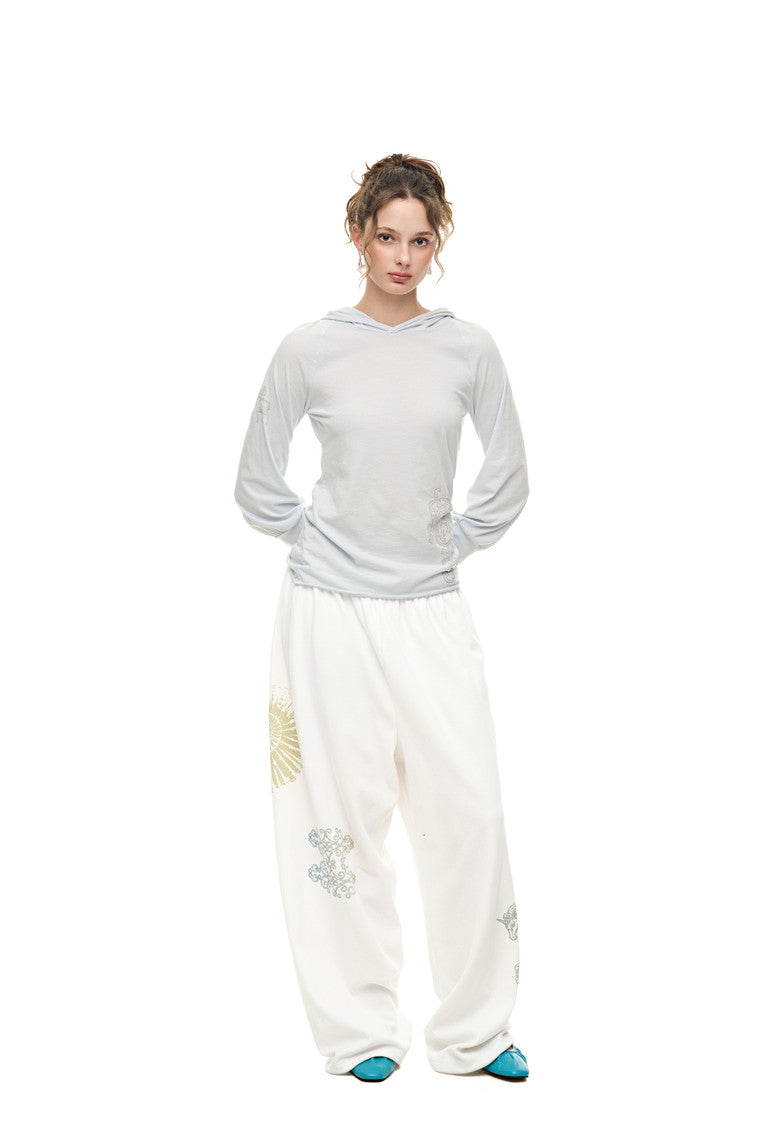 SHEER SLIM-FIT HOODIE (LIGHT BLUE)
