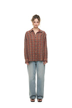 PLAID OVERSIZED SHIRT (BROWN)