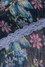 [Ships June 5] METALLIC FLORAL 03 LACE CAMI TOP (NAVY)