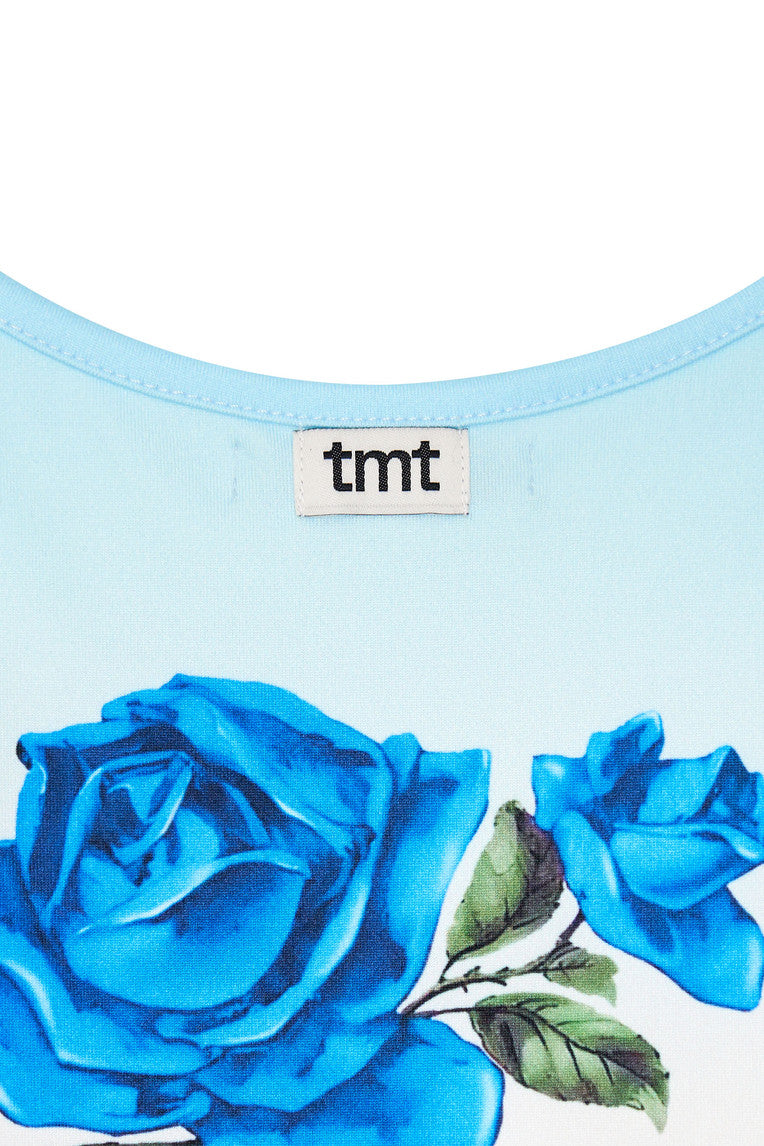 ROSE SLEEVELESS TOP (BLUE)