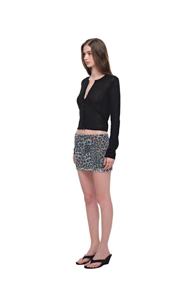 MOHAIR SLIM-FIT CARDIGAN (BLACK)