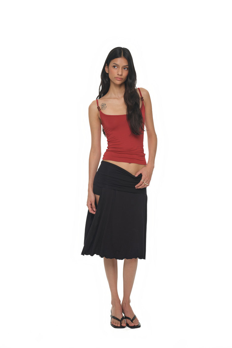 BUBBLE BEAD TANK TOP (RED)